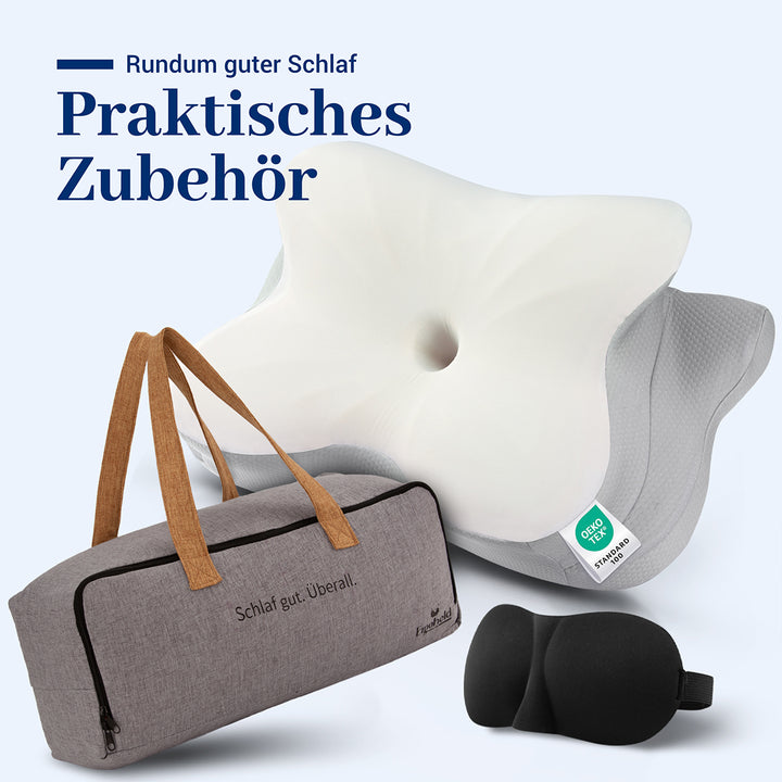 Ergoheld orthopädisches Nackenkissen in Schmetterlingsform – Seitenansicht